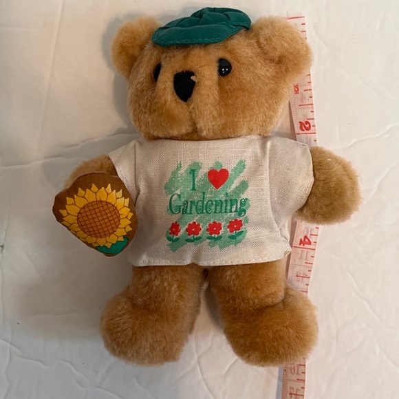 1994 Avon Gift Collection Pastime Pals Teddy Bear I Love Gardening - Picture 6 of 6